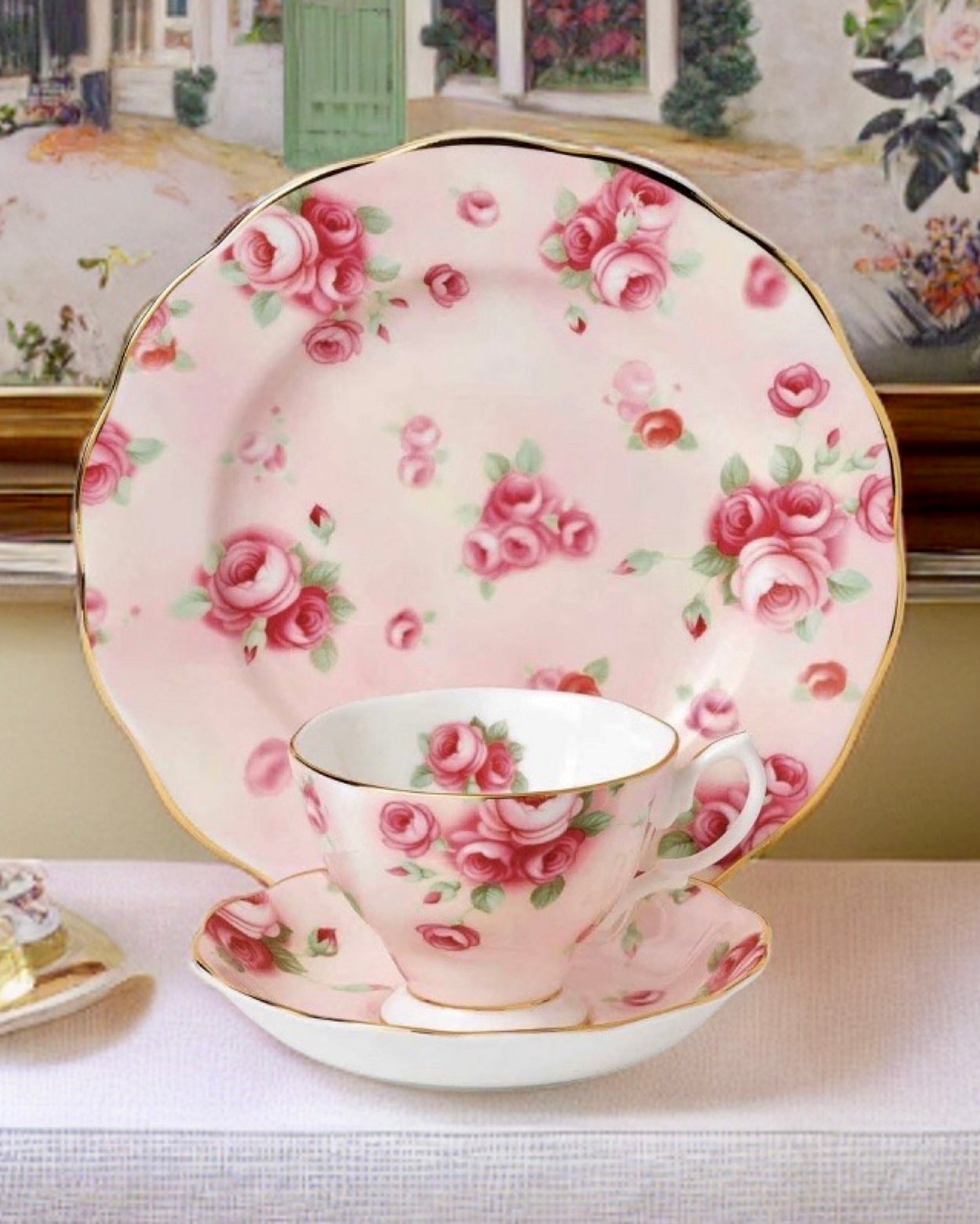 ROYAL ALBERT 100 Years 1980 Rose Blush 3pc Set