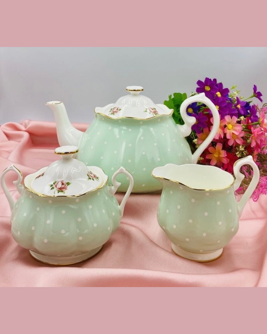 Royal Albert Polka Rose 3-pc Teapot Set