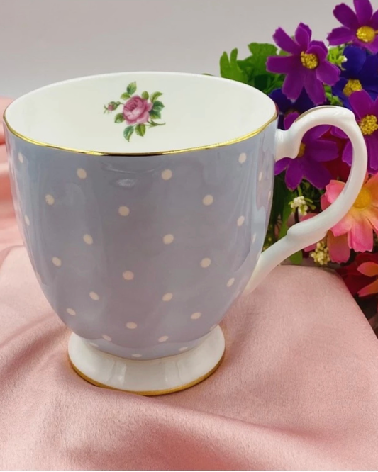 ROYAL ALBERT Blue Polka Mug